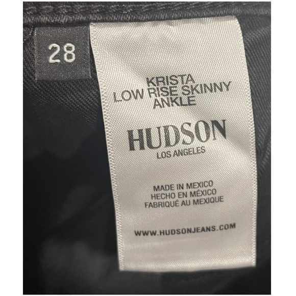 HUDSON Krista Low Rise Skinny Ankle Black Jeans - Picture 5 of 7